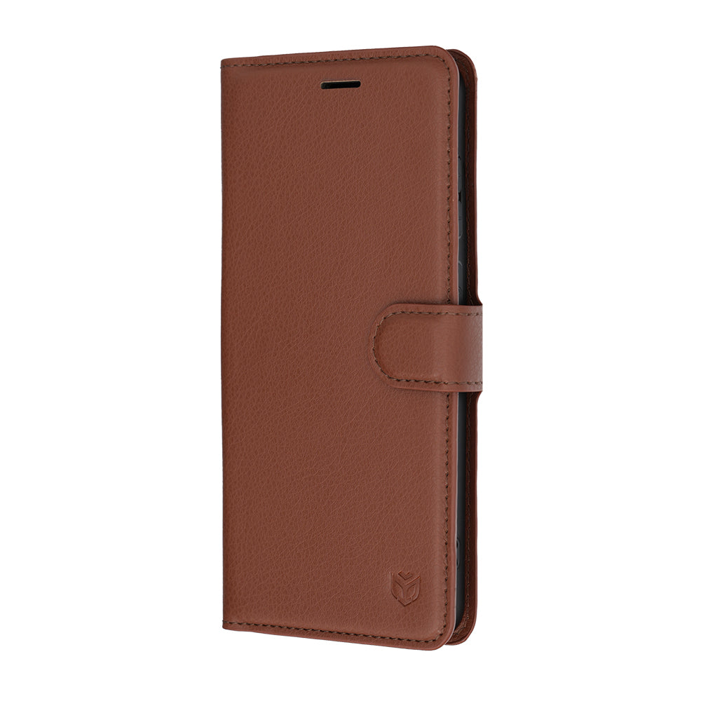 Hoes voor Samsung Galaxy S26 FE / S25 FE, Techsuit, Leather Folio, Bruin