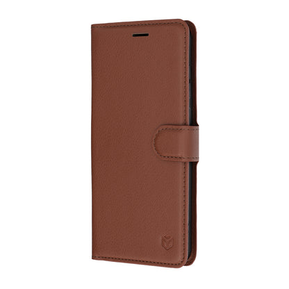 Hoes voor Samsung Galaxy S26 FE / S25 FE, Techsuit, Leather Folio, Bruin