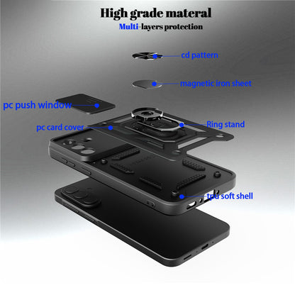 Telefoonhoesje voor Samsung Galaxy S26 FE S741 / S25 FE, Techsuit, CamShield, groen