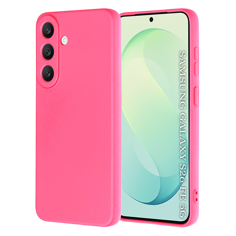 Hoesje voor Samsung Galaxy S26 FE S741 / S25 FE, Techsuit, SoftFlex, Donkerroze