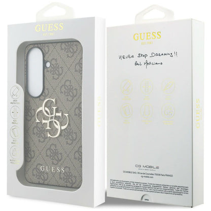 Hoesje voor Samsung Galaxy S26 Plus S947, Guess, 4G Big Logo, Bruin