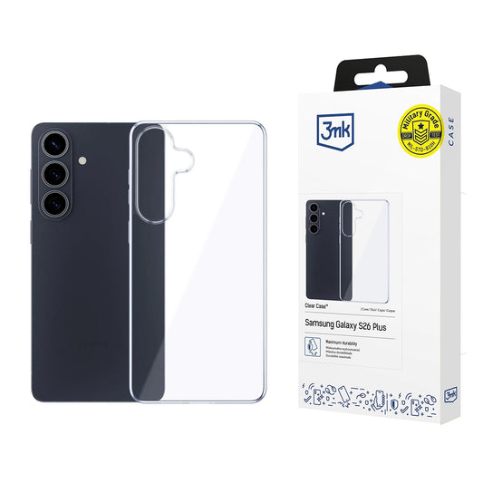 Hoes voor Samsung Galaxy S26 Plus S947, 3MK, Clear, Transparant