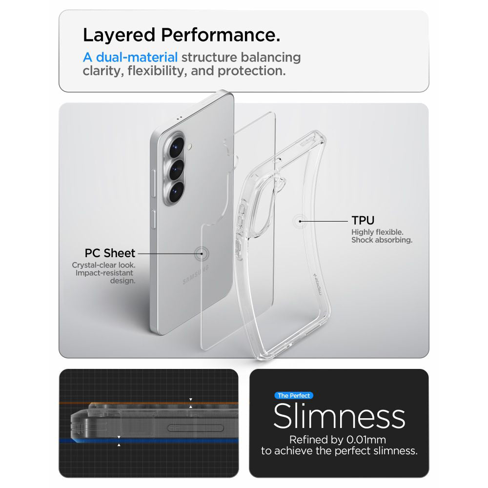 Hoes voor Samsung Galaxy S26 Plus S947, Spigen, Ultra Hybrid, Transparant ACS10707