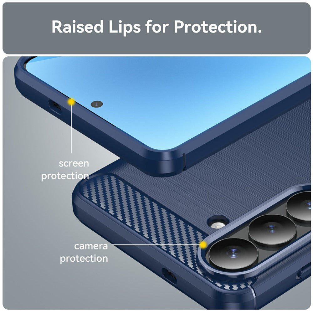 Hoes voor Samsung Galaxy S26 Plus S947, Techsuit, Carbon, Blauw