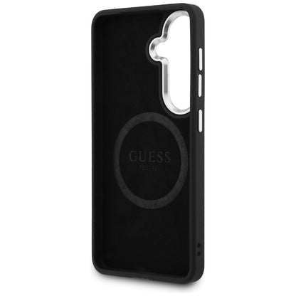 Hoes voor Samsung Galaxy S26 S942, Guess, Fixed Glitter Triangle Logo, Zwart