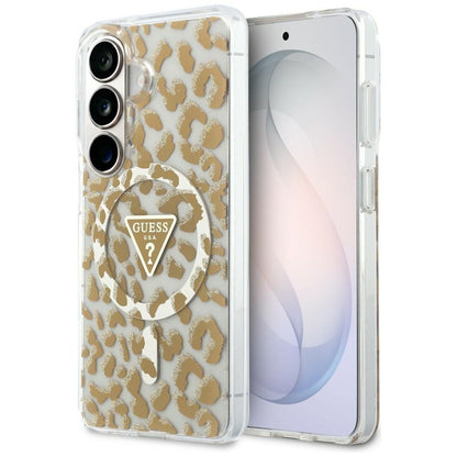 MagSafe hoesje voor Samsung Galaxy S26 S942, Guess, IML Leopard Pattern, Bruin