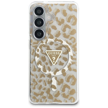 MagSafe hoesje voor Samsung Galaxy S26 S942, Guess, IML Leopard Pattern, Bruin