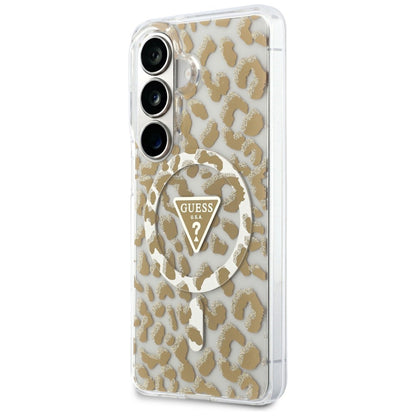 MagSafe hoesje voor Samsung Galaxy S26 S942, Guess, IML Leopard Pattern, Bruin