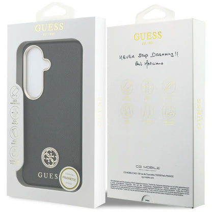 Case for Samsung Galaxy S26 S942, Guess, Rhinestone Round Logo, Black