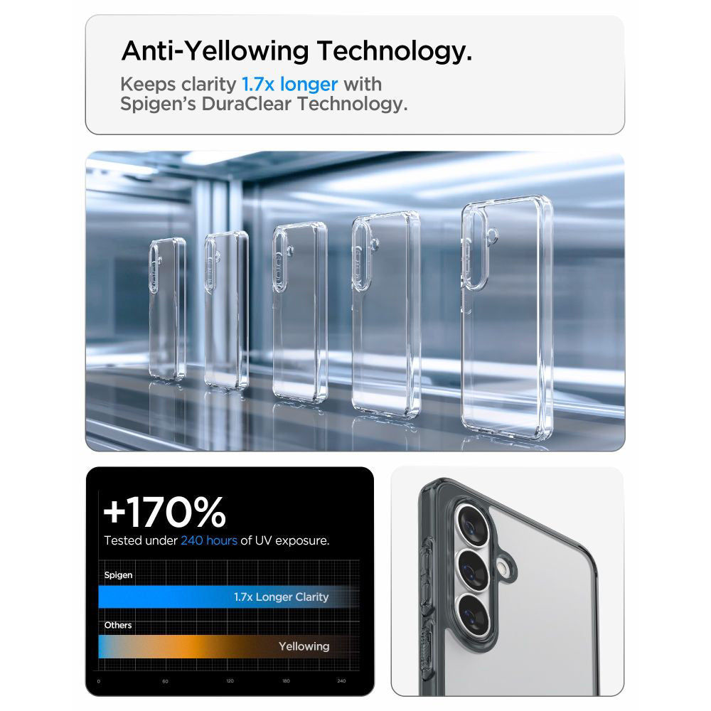 Hoes voor Samsung Galaxy S26 S942, Spigen, Ultra Hybrid, Rookkleurig ACS10733