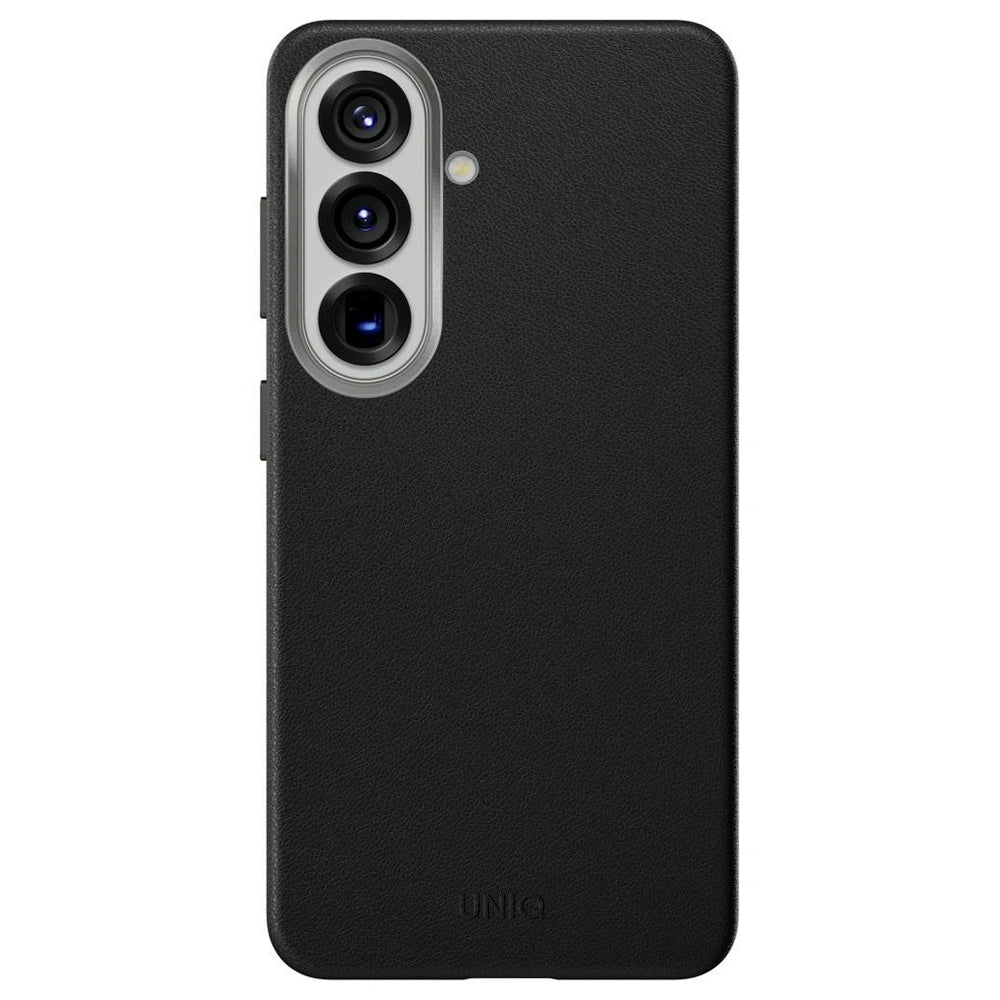 Hoes voor Samsung Galaxy S26 S942, UNIQ, Lyden Leatherette, Zwart