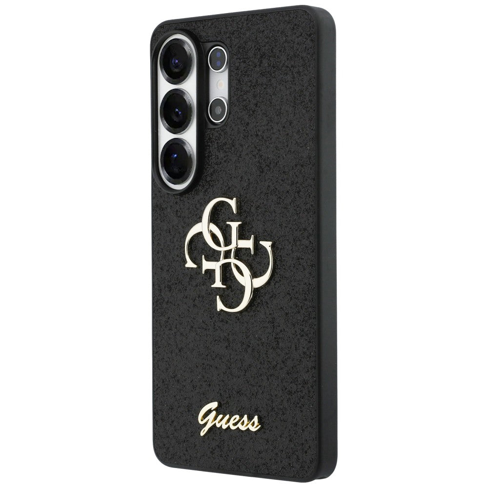 Hoes voor Samsung Galaxy S26 Ultra S948, Guess, Fixed Glitter Big 4G Metal Frame, Zwart