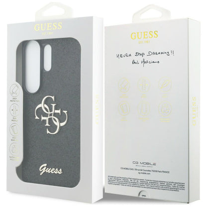Hoes voor Samsung Galaxy S26 Ultra S948, Guess, Fixed Glitter Big 4G Metal Frame, Zwart
