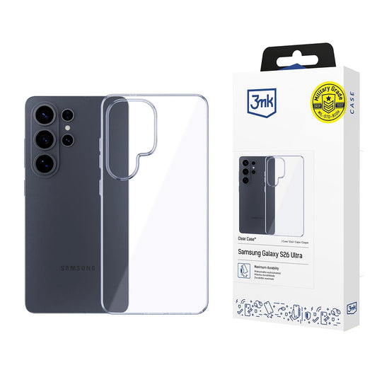 Hoes voor Samsung Galaxy S26 Ultra S948, 3MK, Clear, Transparant