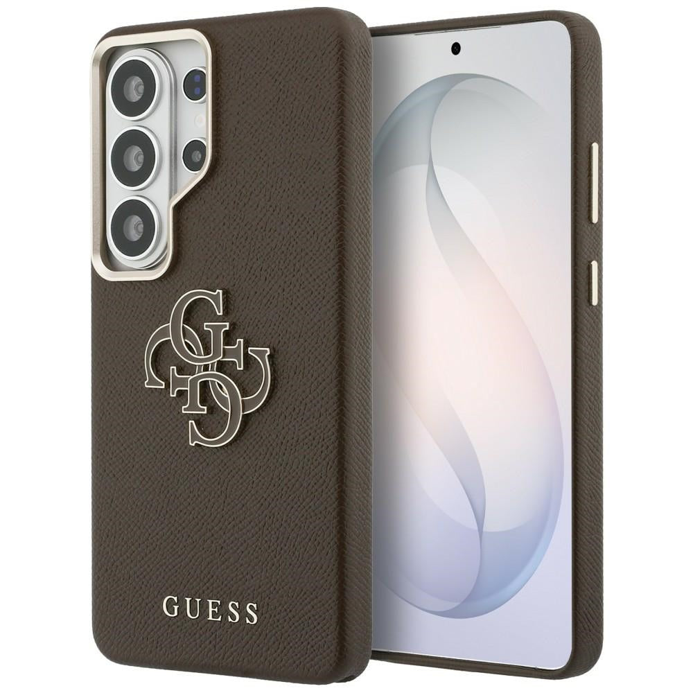 Hoes voor Samsung Galaxy S26 Ultra S948, Guess, 4G Grained Big and Classic Logo, Bruin