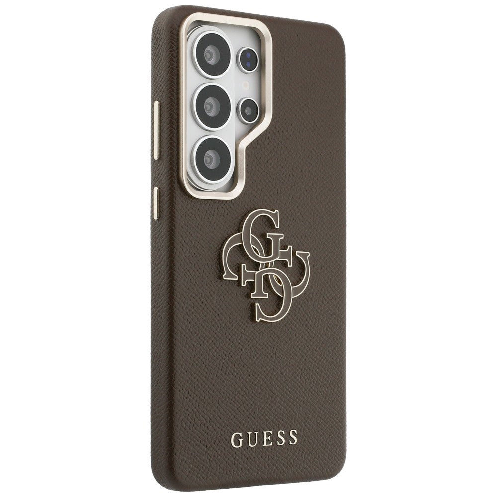 Hoes voor Samsung Galaxy S26 Ultra S948, Guess, 4G Grained Big and Classic Logo, Bruin