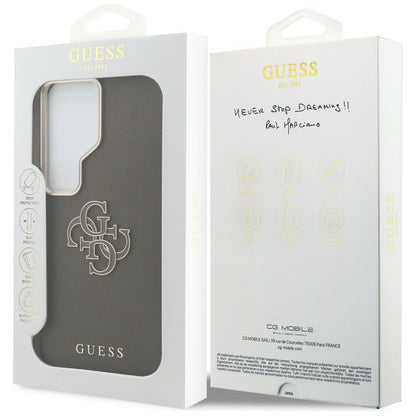 Hoes voor Samsung Galaxy S26 Ultra S948, Guess, 4G Grained Big and Classic Logo, Bruin