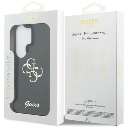 Hoesje voor Samsung Galaxy S26 Ultra S948, Guess, IML Big Metal 4G Script, Zwart