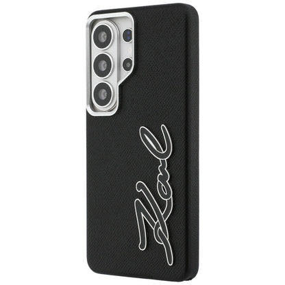 Hoes voor Samsung Galaxy S26 Ultra S948, Karl Lagerfeld, Signature Resin Logo, Zwart
