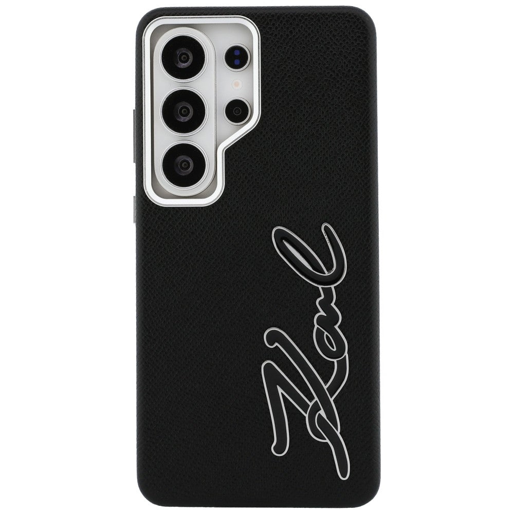 Hoes voor Samsung Galaxy S26 Ultra S948, Karl Lagerfeld, Signature Resin Logo, Zwart