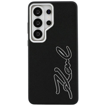 Hoes voor Samsung Galaxy S26 Ultra S948, Karl Lagerfeld, Signature Resin Logo, Zwart