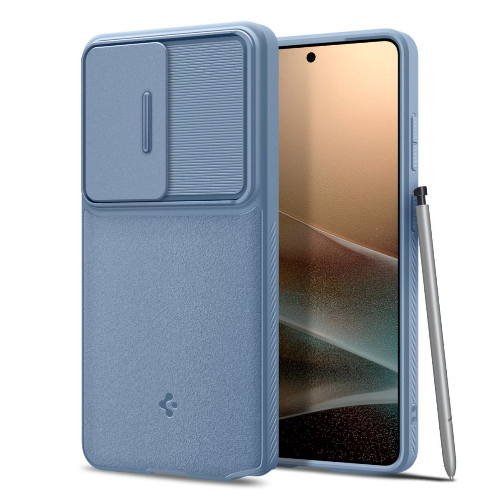 Hoes voor Samsung Galaxy S26 Ultra S948, Spigen, Optik Armor, Blauw ACS11226