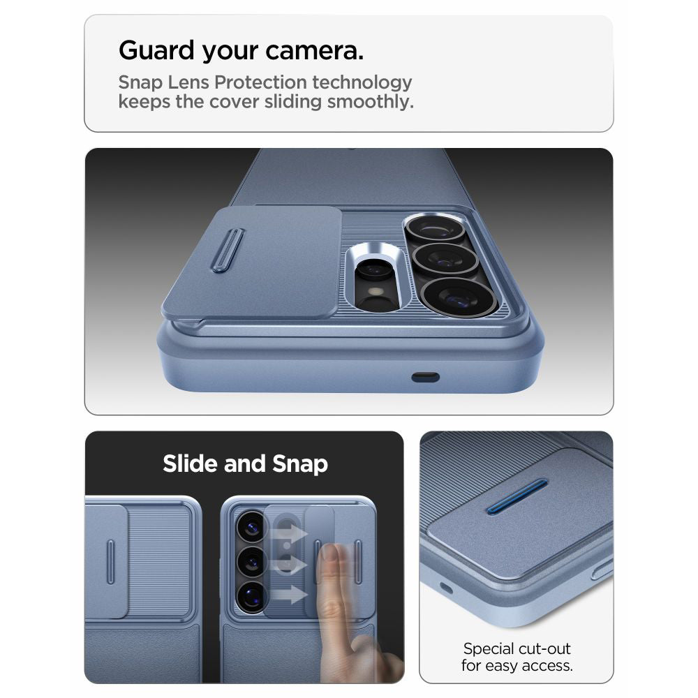 Hoes voor Samsung Galaxy S26 Ultra S948, Spigen, Optik Armor, Blauw ACS11226