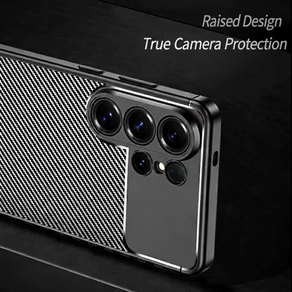 Case for Samsung Galaxy S26 Ultra, Techsuit, CarbonFiber, Black