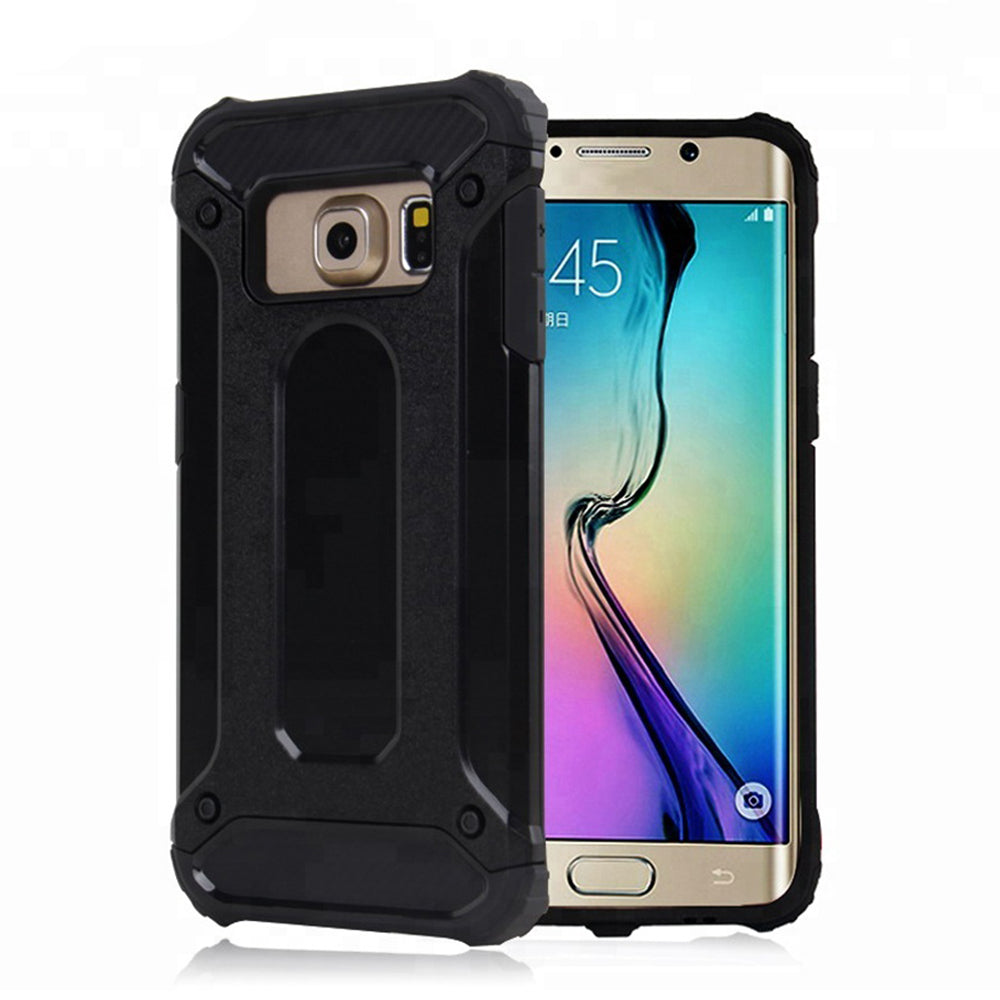 Hoes voor Samsung Galaxy S6 G920, Techsuit, Hybrid Armor, Zwart