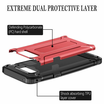 Hoes voor Samsung Galaxy S6 G920, Techsuit, Hybrid Armor, Zwart