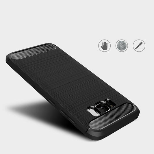 Hoes voor Samsung Galaxy S8 G950, Techsuit, Carbon, Zwart