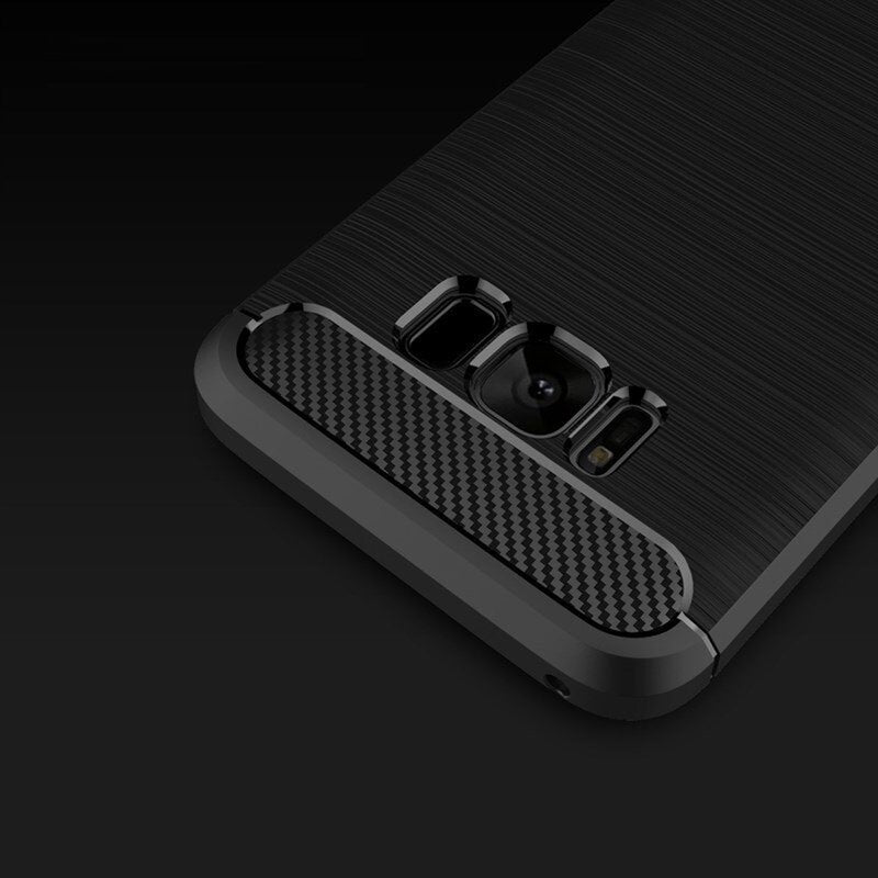 Hoes voor Samsung Galaxy S8+ G955, Techsuit, Carbon, Zwart