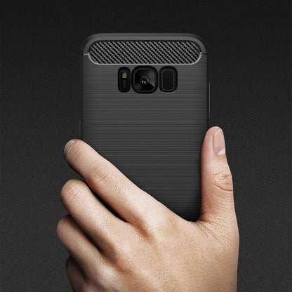Hoes voor Samsung Galaxy S8+ G955, Techsuit, Carbon, Zwart