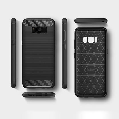 Hoes voor Samsung Galaxy S8+ G955, Techsuit, Carbon, Zwart