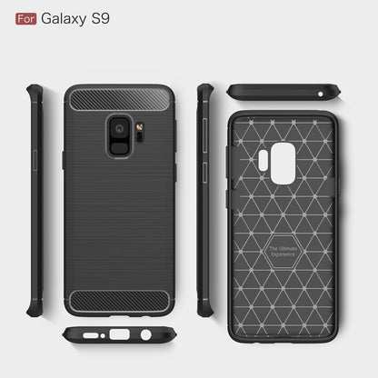 Hoes voor Samsung Galaxy S9 G960, Techsuit, Carbon, Zwart