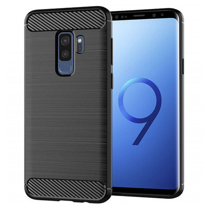 Hoes voor Samsung Galaxy S9+ G965, Techsuit, Carbon, Zwart