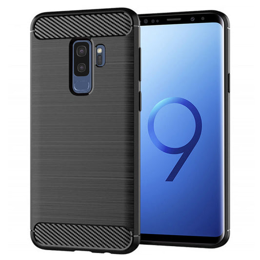 Hoes voor Samsung Galaxy S9+ G965, Techsuit, Carbon, Zwart