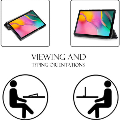 Hoes voor Samsung Galaxy Tab A 10.1 (2019), Techsuit, FoldPro, Zwart
