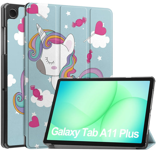 Hoes voor Samsung Galaxy Tab A11+ / Tab A9+, Techsuit, FoldPro Unicorn, Multicolor