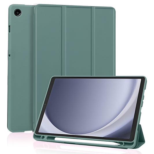 Hoes voor Samsung Galaxy Tab A11 / Tab A9, Techsuit, Flex Trifold Nieuw Model, Groen