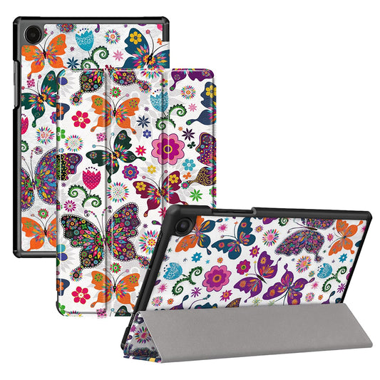 Hoes voor Samsung Galaxy Tab A11 / Tab A9, Techsuit, FoldPro Butterfly Nieuw Model, Multicolor