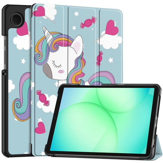 Hoes voor Samsung Galaxy Tab A11 / Tab A9, Techsuit, FoldPro Unicorn Nieuw Model, Multicolor