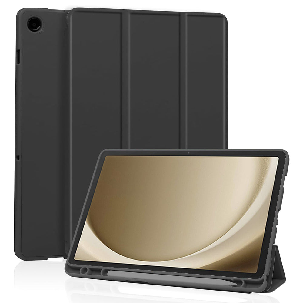 Hoes voor Samsung Galaxy Tab A9+, Techsuit, Flex Trifold, Zwart
