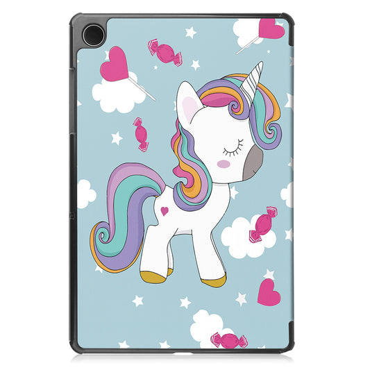Hoes voor Samsung Galaxy Tab A9+, Techsuit, FoldPro Unicorn, Multicolor