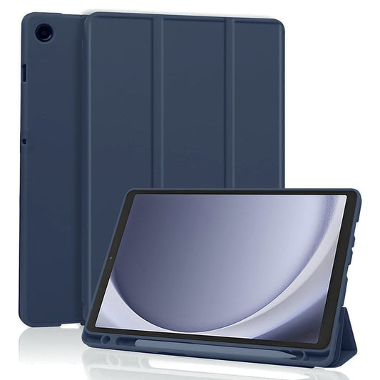 Hoes voor Samsung Galaxy Tab A11 / Tab A9, Techsuit, Flex Trifold, Marineblauw