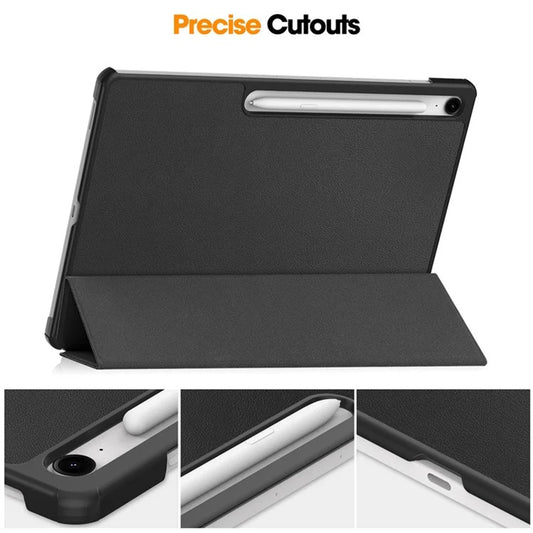 Hoes voor Samsung Galaxy Tab S10 FE+, Techsuit, FoldPro, Zwart