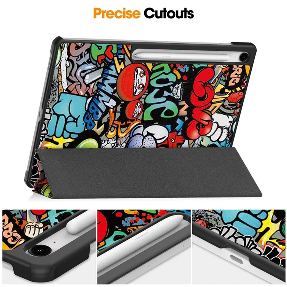 Hoes voor Samsung Galaxy Tab S10 FE+, Techsuit, FoldPro Urban Vibe, Multicolor