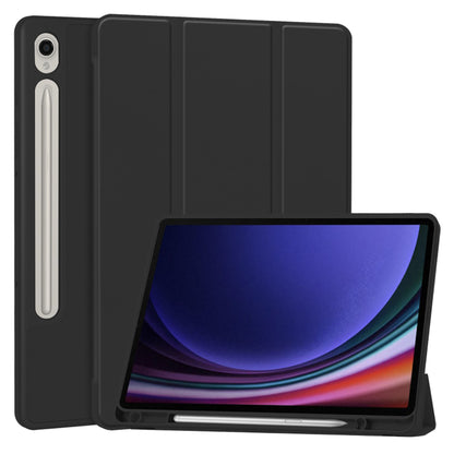Hoes voor Samsung Galaxy Tab S10 FE / Tab S9 FE / Tab S9, Techsuit, Flex Trifold, Zwart