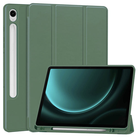 Hoes voor Samsung Galaxy Tab S10 FE / Tab S9 FE, Techsuit, Flex Trifold, Groen