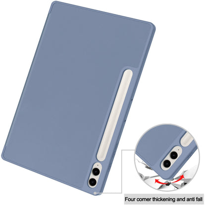 Hoes voor Samsung Galaxy Tab S10+ / Tab S9 FE+ / Tab S9+, Techsuit, Flex Trifold, Grijs